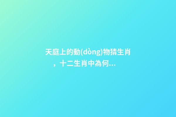 天庭上的動(dòng)物猜生肖，十二生肖中為何沒有“貓”這一屬相